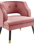 Traipse Button Velvet Armchair - From Where -