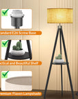 Tripod Floor Lamp with Shelf - From Where -