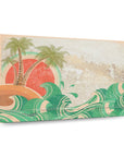 Tropical Beach Retro Waves Canvas Print - From Where -