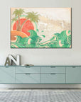 Tropical Beach Retro Waves Canvas Print - From Where -
