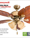 Tropical LED Ceiling Fan with Light - From Where -