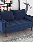 Tufted Velvet Loveseat Sofa - From Where -