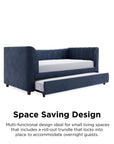 Twin Upholstered Daybed with Trundle - From Where -