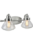 Two - Light Metal Bathroom Vanity Wall Light Fixture - From Where -