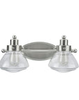 Two - Light Metal Bathroom Vanity Wall Light Fixture - From Where -