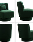 Upholstered Accent Swivel Barrel Chair - From Where -