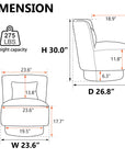 Upholstered Accent Swivel Barrel Chair - From Where -