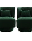 Upholstered Accent Swivel Barrel Chair - From Where -