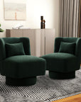 Upholstered Accent Swivel Barrel Chair - From Where -