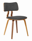 Upholstered Curved Back Chair - From Where -