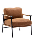 Upholstered Reading Armchair with Metal Legs - From Where -