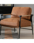 Upholstered Reading Armchair with Metal Legs - From Where -