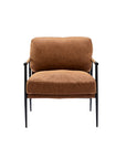Upholstered Reading Armchair with Metal Legs - From Where -