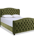 Upholstered Shelter Wingback Panel Bed - From Where -