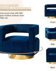 Upholstered Swivel Open - Back Barrel Chair Set of 2 - From Where -