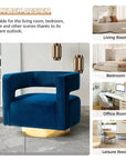 Upholstered Swivel Open - Back Barrel Chair Set of 2 - From Where -
