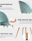 Upholstered Velvet Dining Chairs (Set of 4) - From Where -