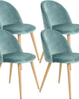 Upholstered Velvet Dining Chairs (Set of 4) - From Where -