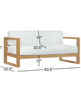 Upland Outdoor Patio Teak Sofa - From Where -