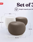 Urban Knit Pouf Ottoman (Set of 2) - From Where -
