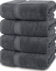 Utopia Towels 4 Pack Premium Bath Towels Set, 27 by 54 Inches, 100% Ring Spun Cotton 600GSM, Lightweight and Highly Absorbent Quick Drying Towels, Perfect for Daily Use, Grey - From Where -