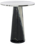 Valentia Tall Round Marble Accent Table - From Where Finds -
