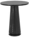 Valentia Tall Round Marble Accent Table - From Where Finds -