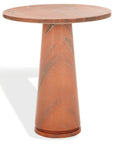 Valentia Tall Round Marble Accent Table - From Where Finds -