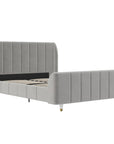Valentina Upholstered Platform Bed - From Where -