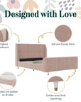Valentina Upholstered Platform Bed - From Where -