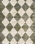 Vanni Checkered Fringed Rug - From Where Finds -