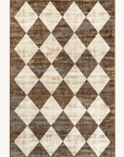 Vanni Checkered Fringed Rug - From Where Finds -