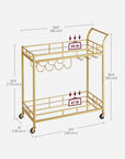 VASAGLE Gold Bar Serving Cart - From Where -