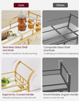 VASAGLE Gold Bar Serving Cart - From Where -