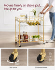 VASAGLE Gold Bar Serving Cart - From Where -