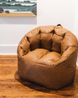 Vegan Leather Bean Bag Chair - From Where -