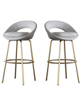 Velvet Bar Stools Set of 2 - From Where -