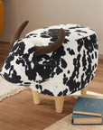 Velvet Cow - Shaped Ottoman - From Where -