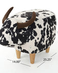 Velvet Cow - Shaped Ottoman - From Where -
