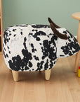 Velvet Cow - Shaped Ottoman - From Where -