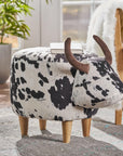 Velvet Cow - Shaped Ottoman - From Where -