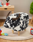 Velvet Cow - Shaped Ottoman - From Where -