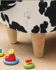 Velvet Cow - Shaped Ottoman - From Where -