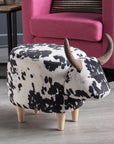 Velvet Cow - Shaped Ottoman - From Where -