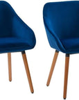 Velvet Fabric Side Chair - From Where -