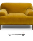 Velvet Lounge Chair in Plush Yarrow Gold - From Where -