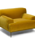 Velvet Lounge Chair in Plush Yarrow Gold - From Where -