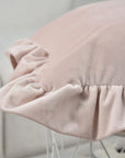 Velvet Ruffle Throw Pillow Covers (Set of 2) - From Where -