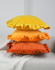 Velvet Ruffle Throw Pillow Covers (Set of 2) - From Where -