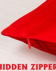 Velvet Soft Solid Decorative Square Throw Pillow Covers - From Where -